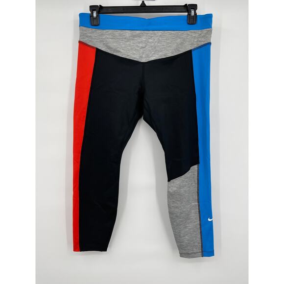 Nike Performance Womens One Color Block Dri-Fit Tight Fir 7/8 Leggings NEW 1X - Picture 2 of 12